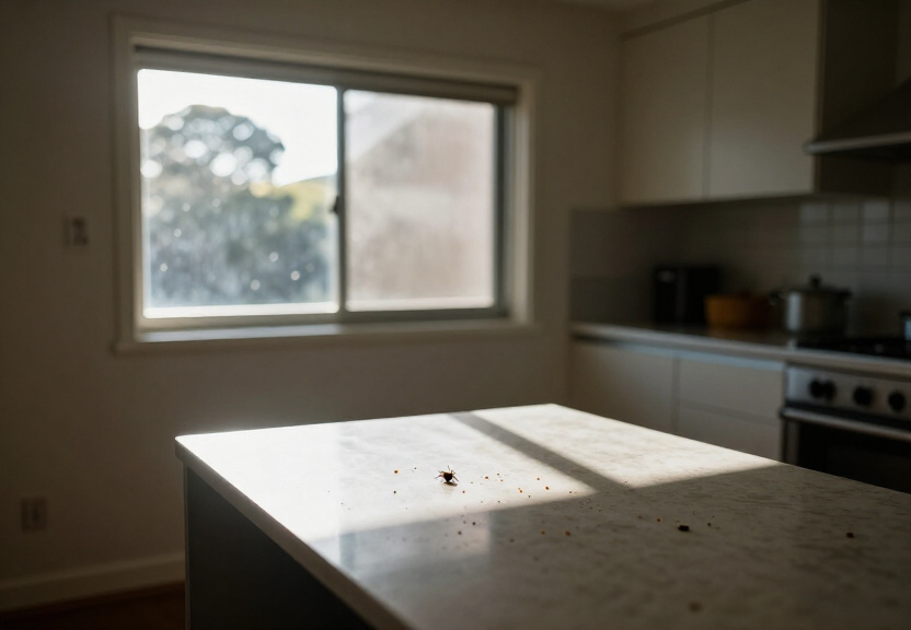 Cockroaches in a Bligh Park kitchen cabinet